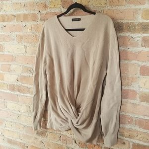NWOT - Amaryllis Oatmeal Twist-Front Pullover 3X